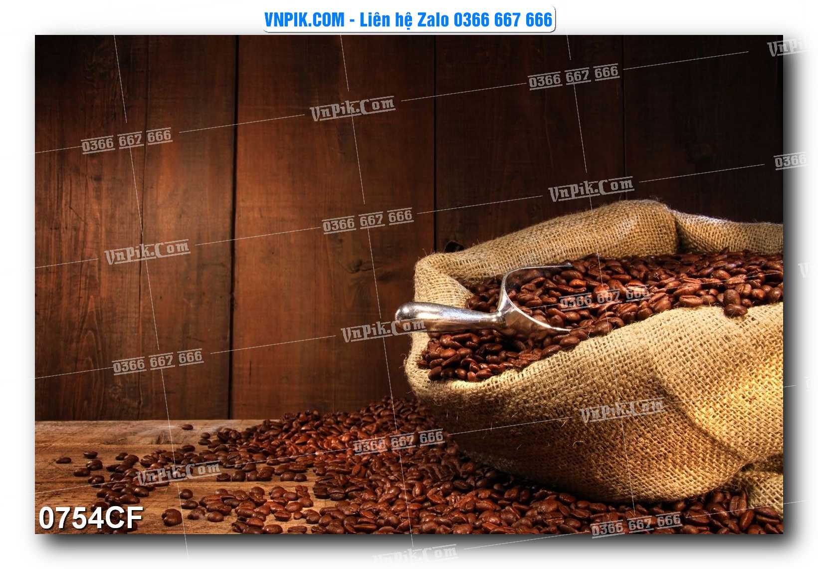 Tranh tường trang trí quán cà phê – trà chanh – trà sữa mã 0754CF