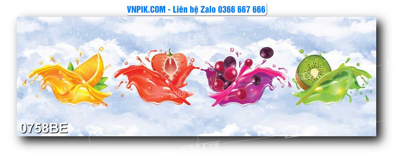 Tranh treo tường trang trí phòng bếp đẹp mã 0758BE