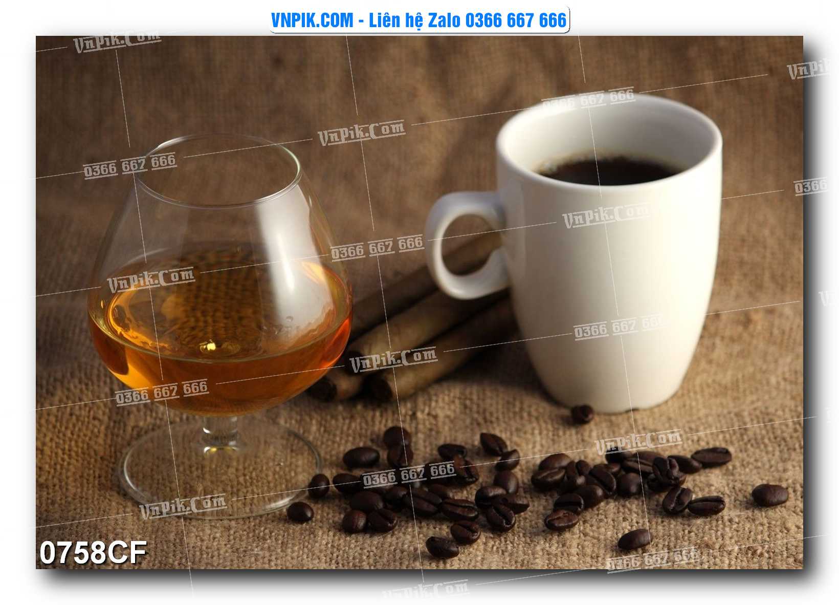 Tranh tường trang trí quán cà phê – trà chanh – trà sữa mã 0758CF