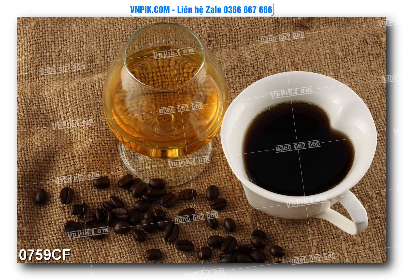 Tranh tường trang trí quán cà phê – trà chanh – trà sữa mã 0759CF
