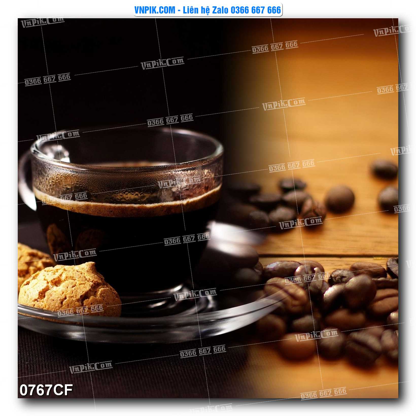 Tranh tường trang trí quán cà phê – trà chanh – trà sữa mã 0767CF