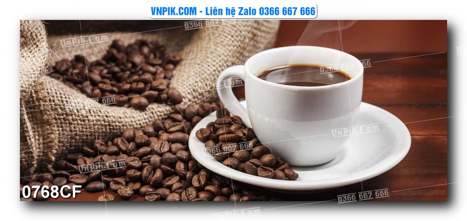 Tranh tường trang trí quán cà phê – trà chanh – trà sữa mã 0768CF