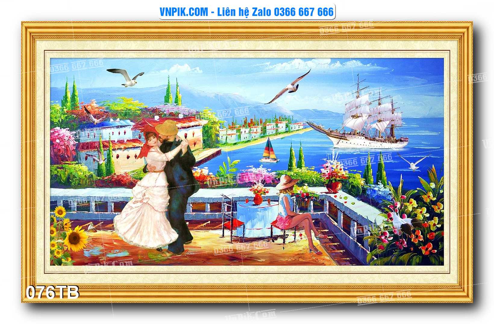 Tranh thuận buồm xuôi gió file PSD mẫu 076TB