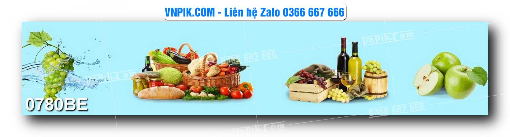 Tranh treo tường trang trí phòng bếp đẹp mã 0780BE