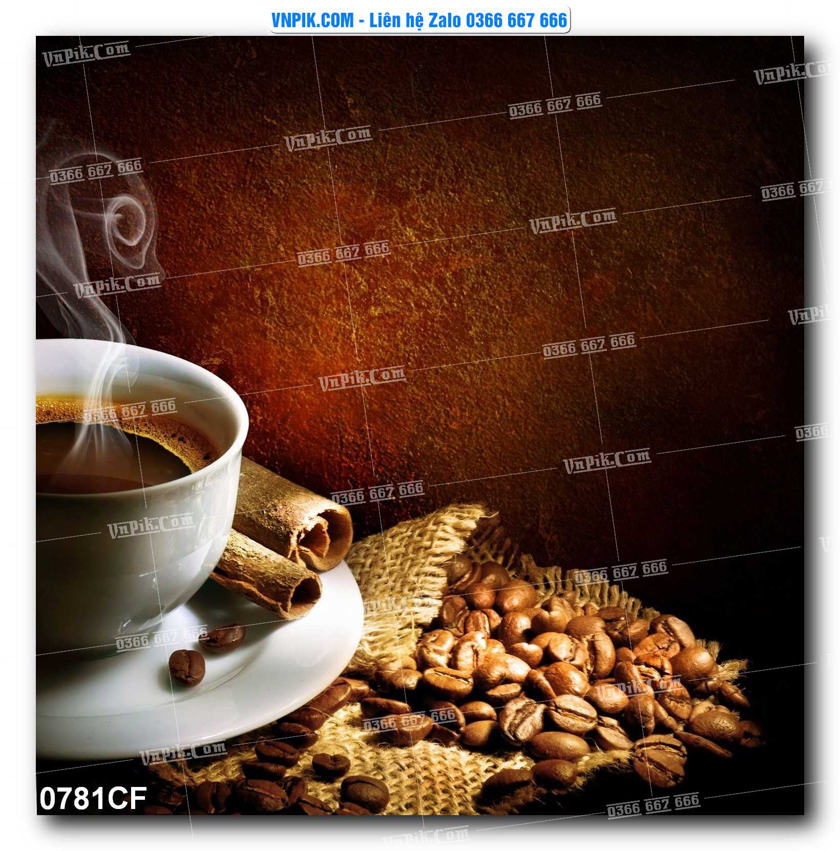Tranh tường trang trí quán cà phê – trà chanh – trà sữa mã 0781CF