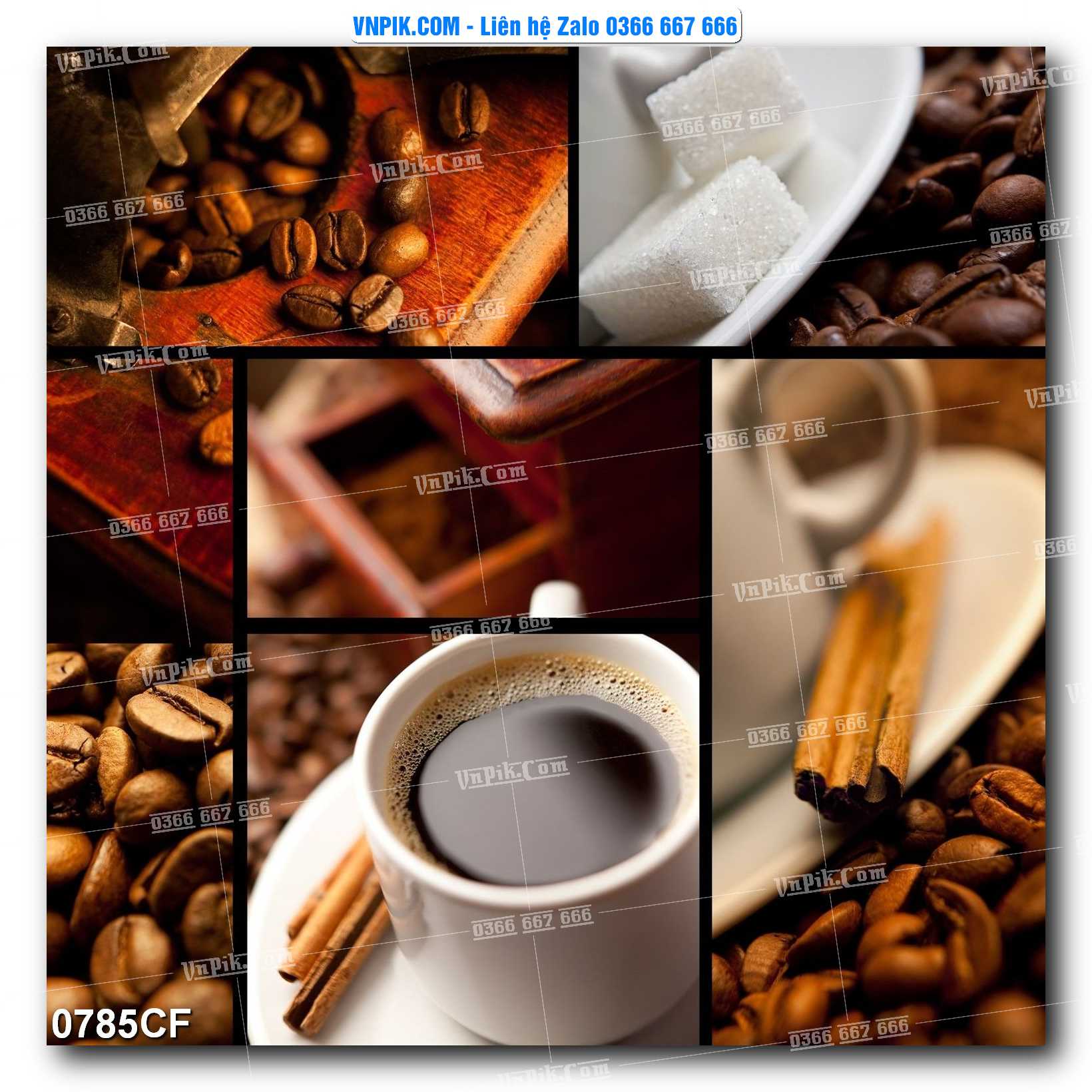 Tranh tường trang trí quán cà phê – trà chanh – trà sữa mã 0785CF
