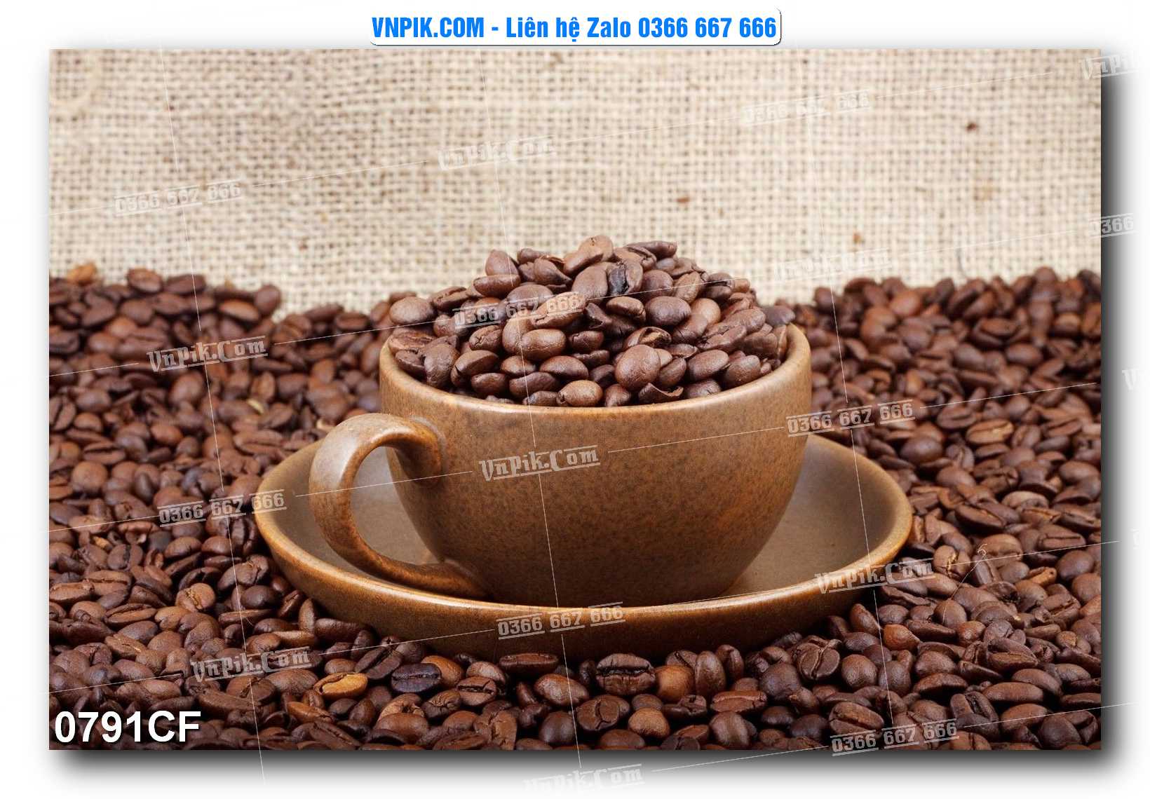 Tranh tường trang trí quán cà phê – trà chanh – trà sữa mã 0791CF