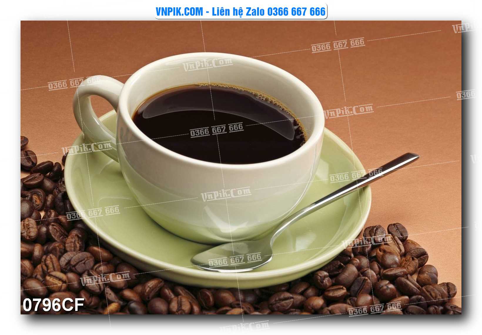 Tranh tường trang trí quán cà phê – trà chanh – trà sữa mã 0796CF