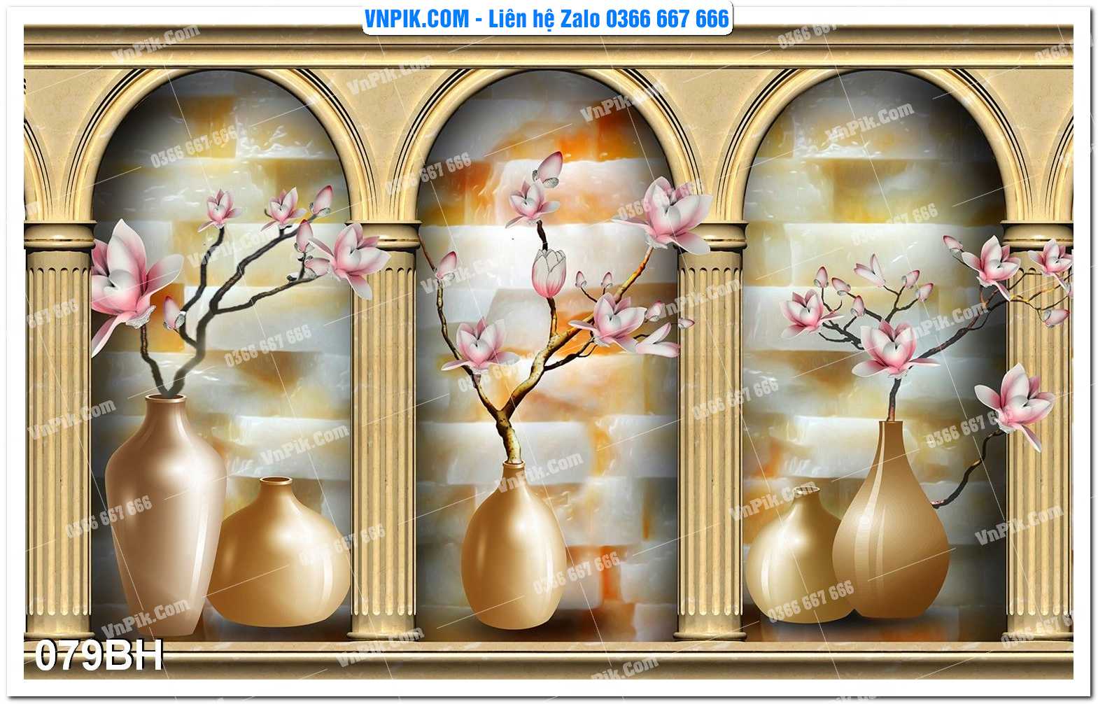 Tranh bình hoa nghệ thuật 079BH