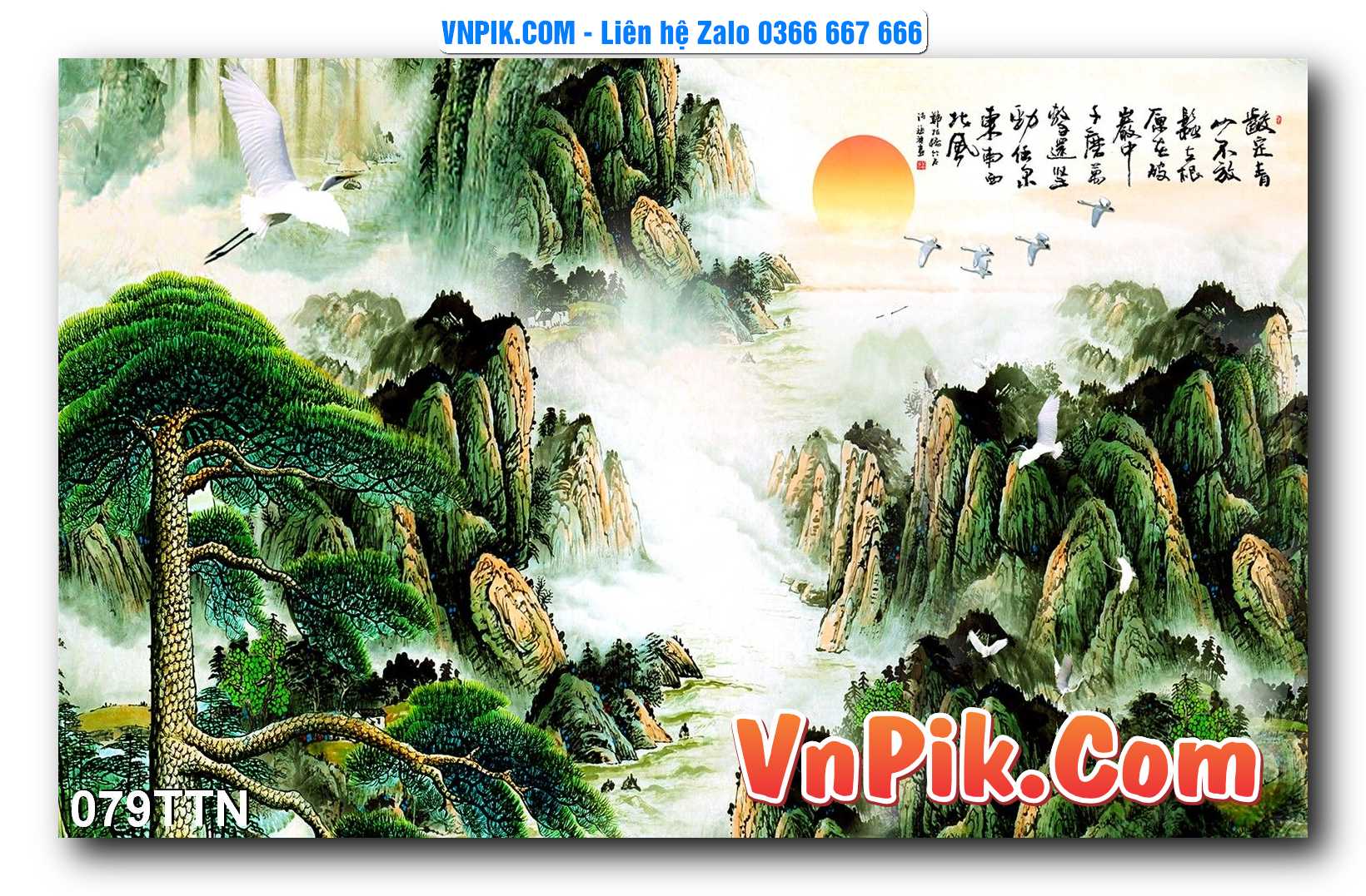 Tranh thác nước – Tranh phong thủy – Tranh treo tường mã 079TTN