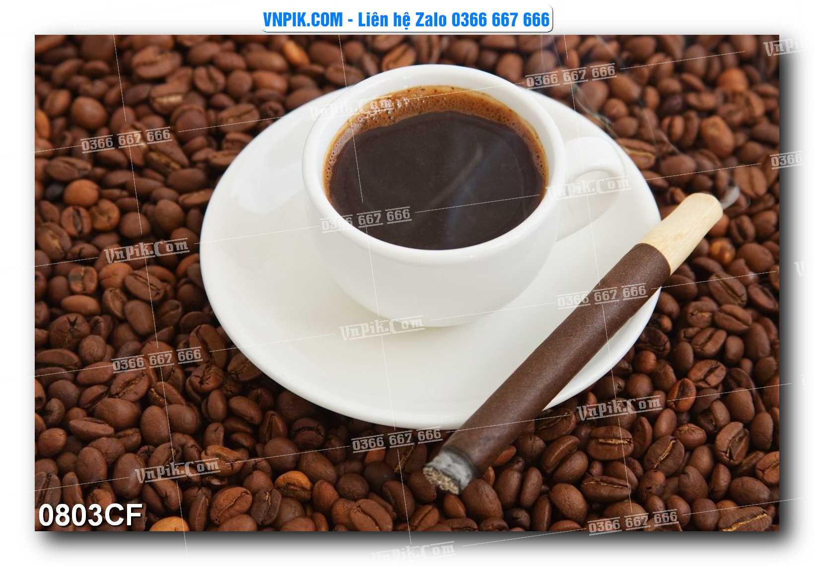 Tranh tường trang trí quán cà phê – trà chanh – trà sữa mã 0803CF