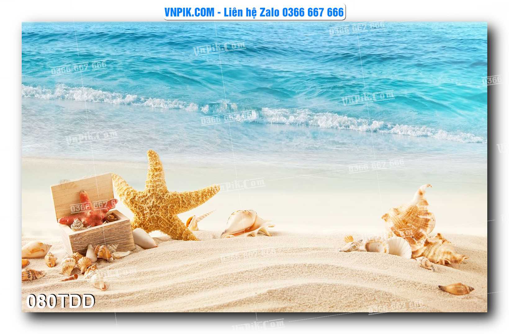 Tranh đại dương – cá heo 3D – tranh bể cá 080TDD