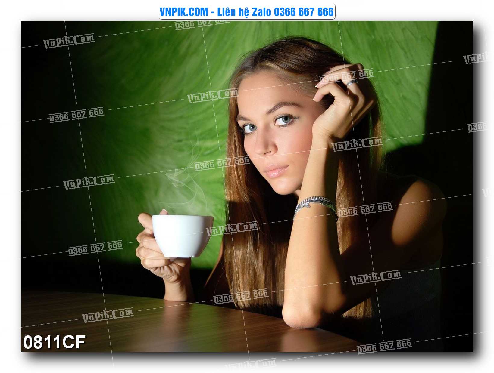 Tranh tường trang trí quán cà phê – trà chanh – trà sữa mã 0811CF