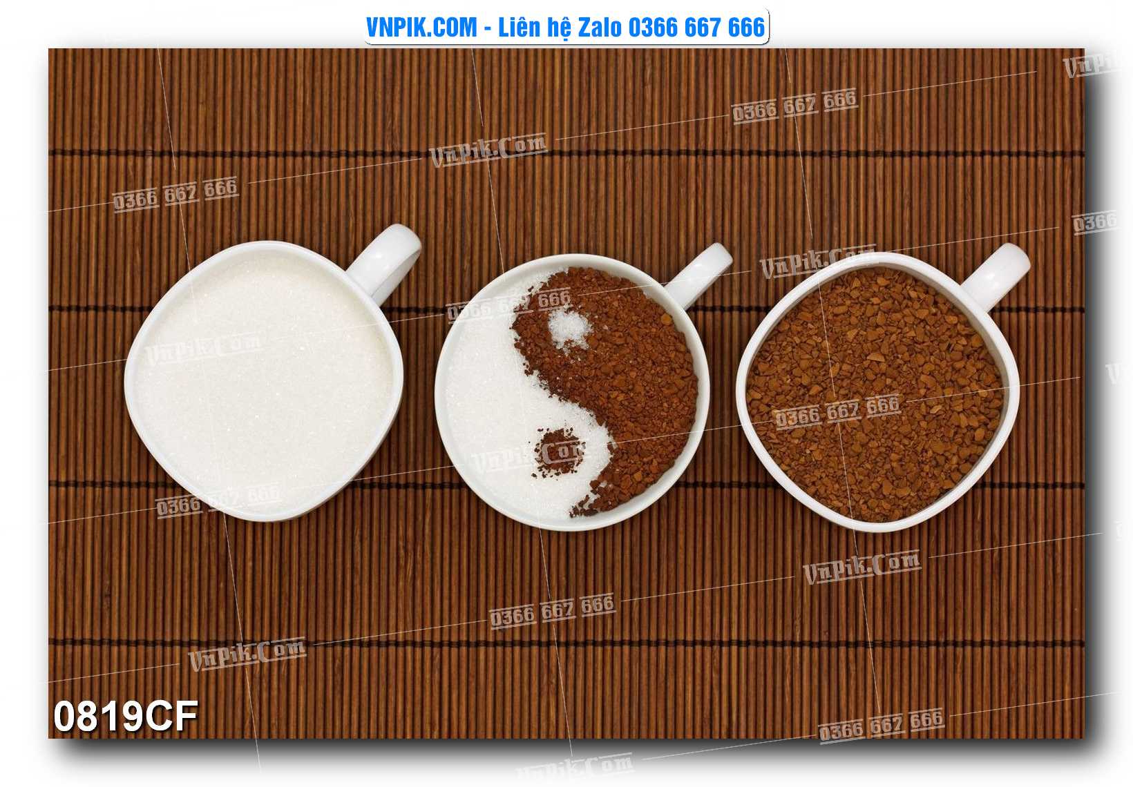 Tranh tường trang trí quán cà phê – trà chanh – trà sữa mã 0819CF