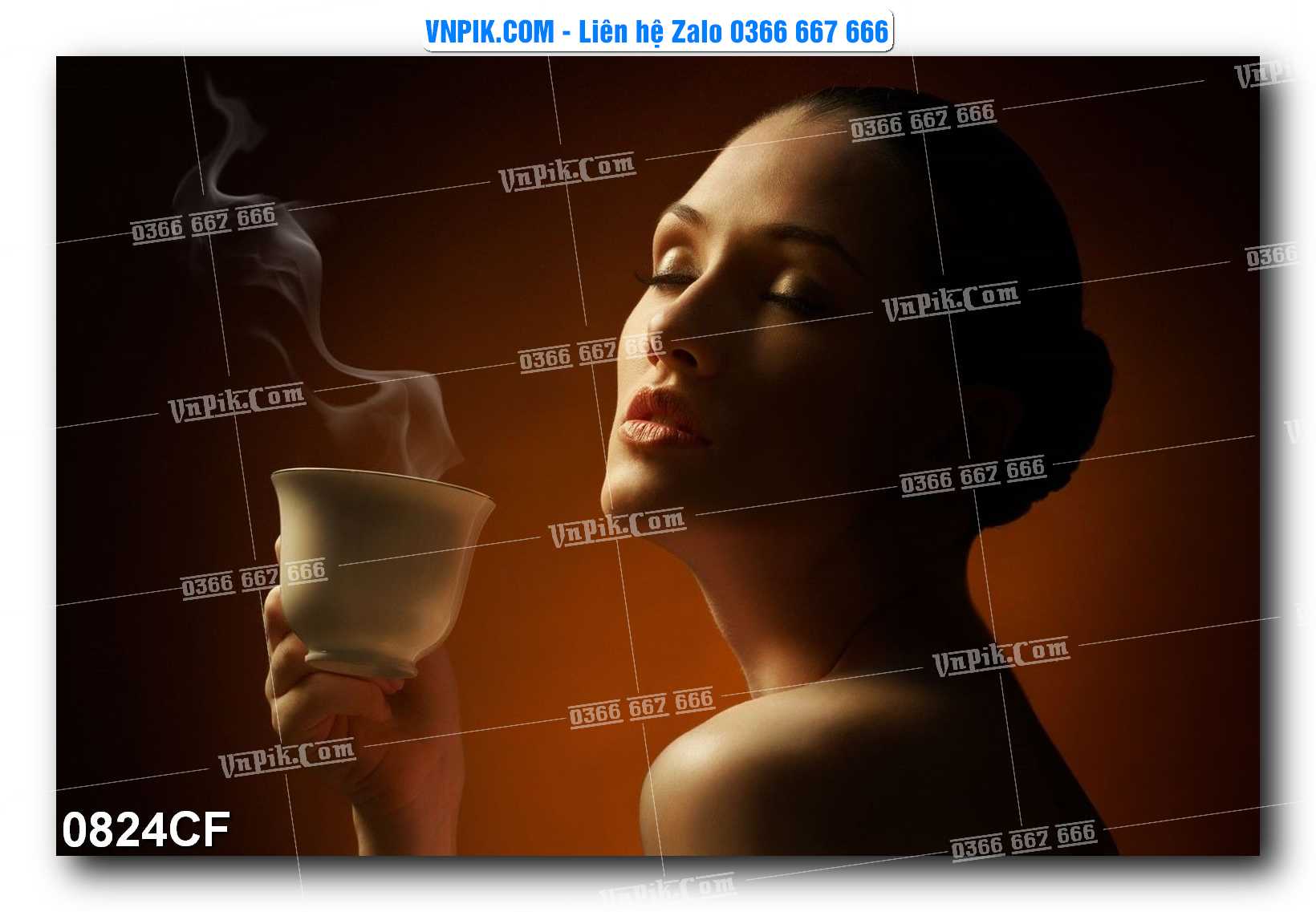 Tranh tường trang trí quán cà phê – trà chanh – trà sữa mã 0824CF