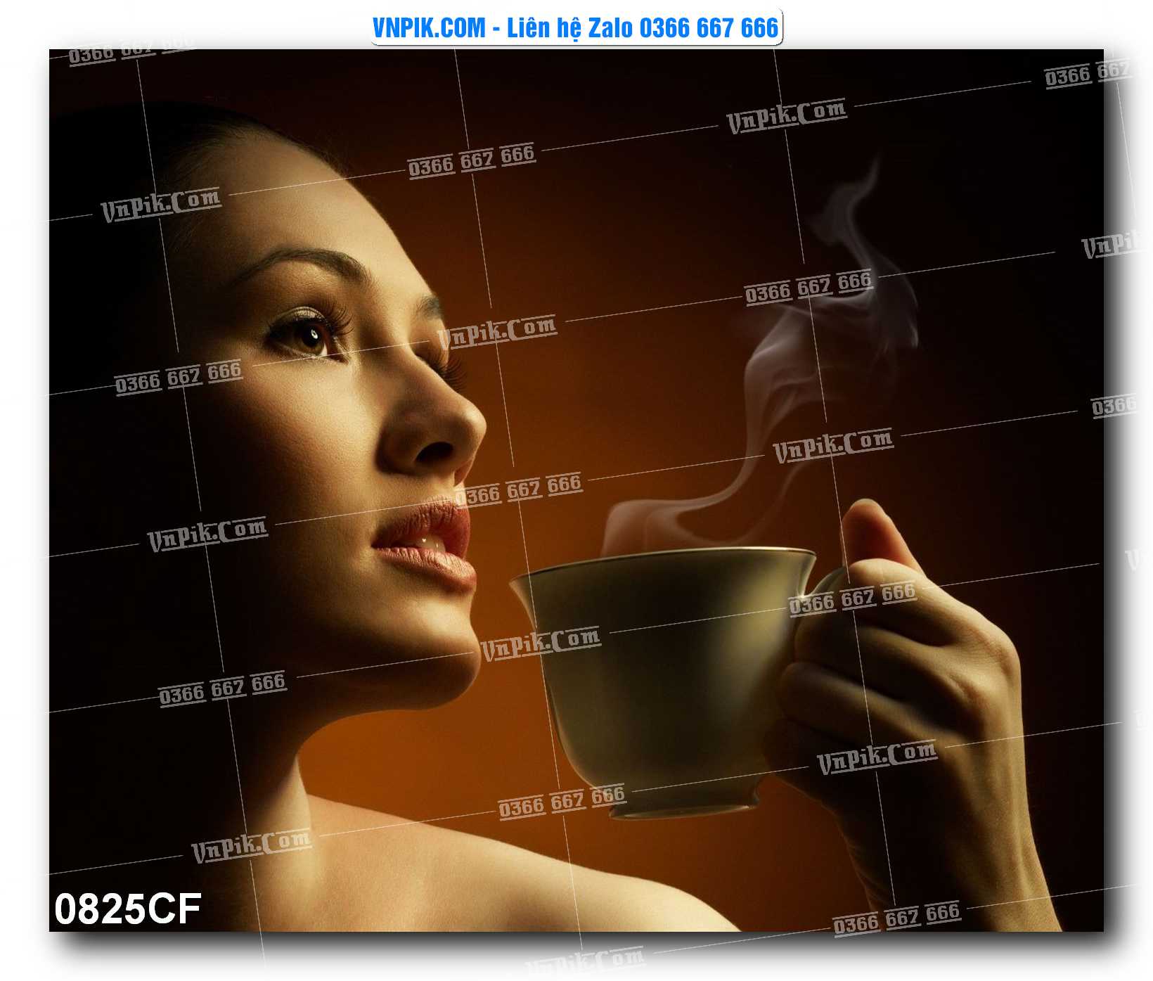 Tranh tường trang trí quán cà phê – trà chanh – trà sữa mã 0825CF