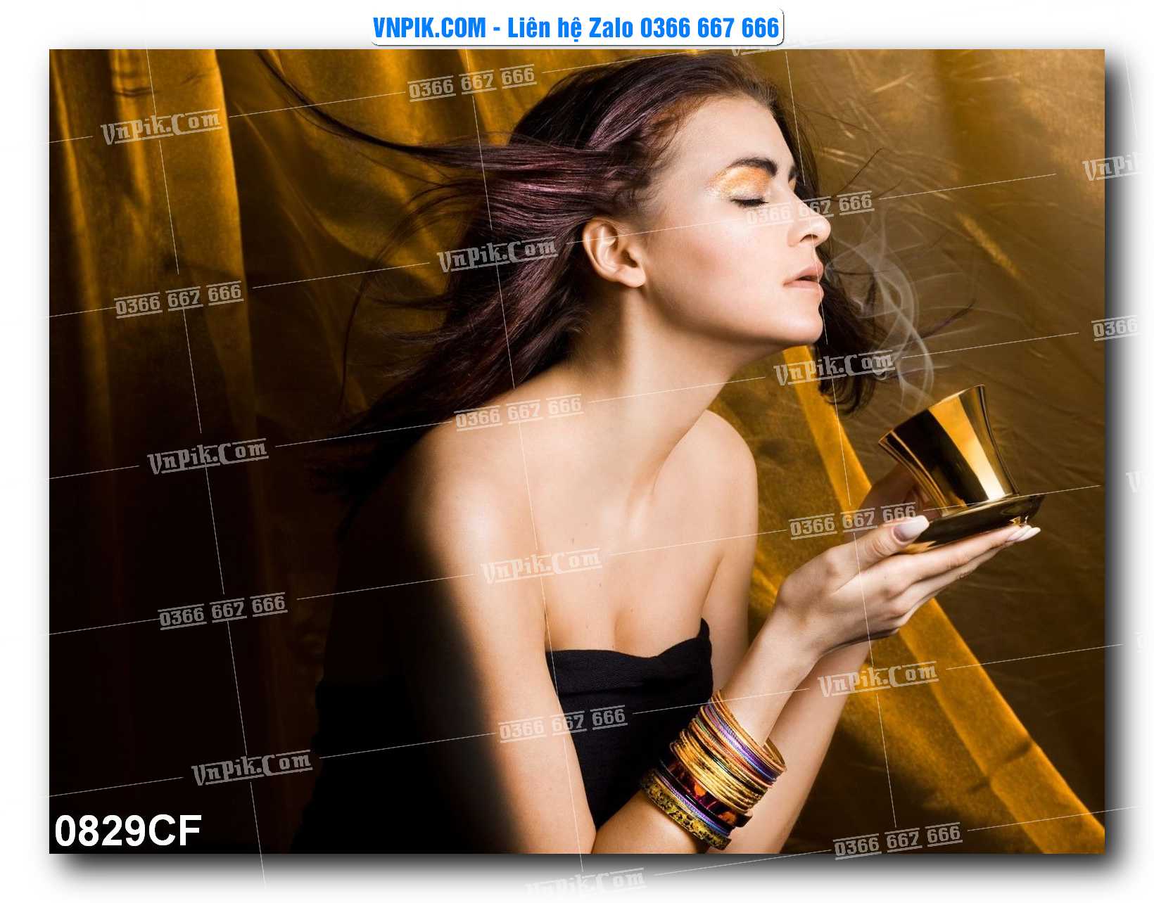 Tranh tường trang trí quán cà phê – trà chanh – trà sữa mã 0829CF