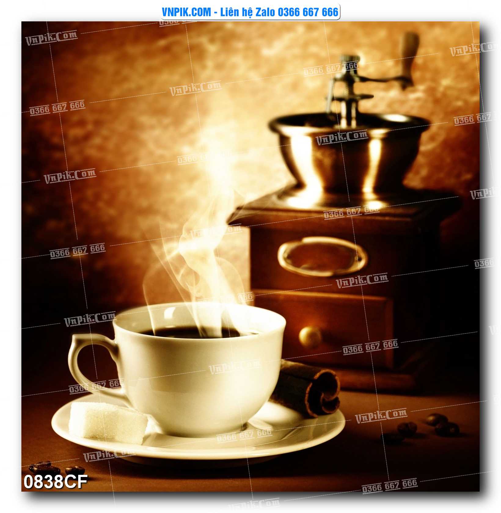 Tranh tường trang trí quán cà phê – trà chanh – trà sữa mã 0838CF