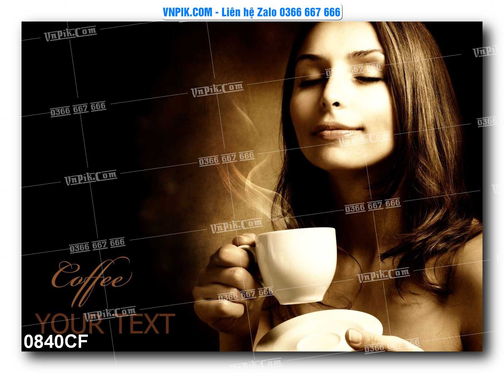 Tranh tường trang trí quán cà phê – trà chanh – trà sữa mã 0840CF