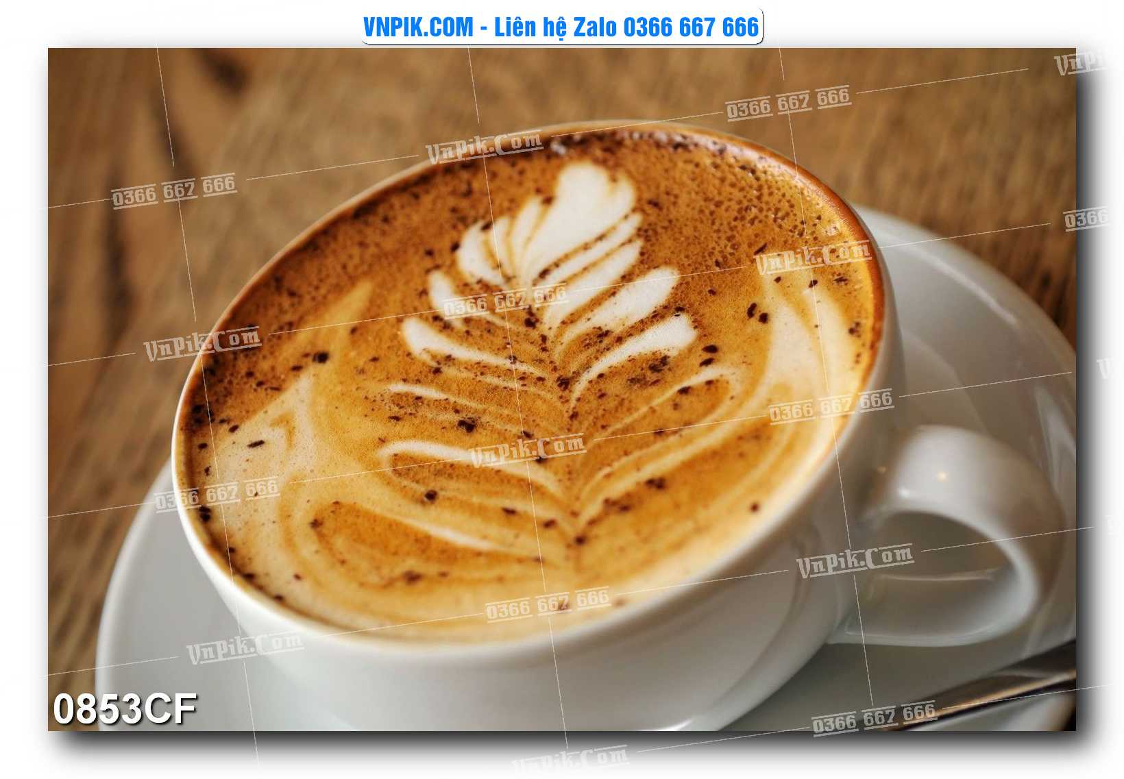 Tranh tường trang trí quán cà phê – trà chanh – trà sữa mã 0853CF