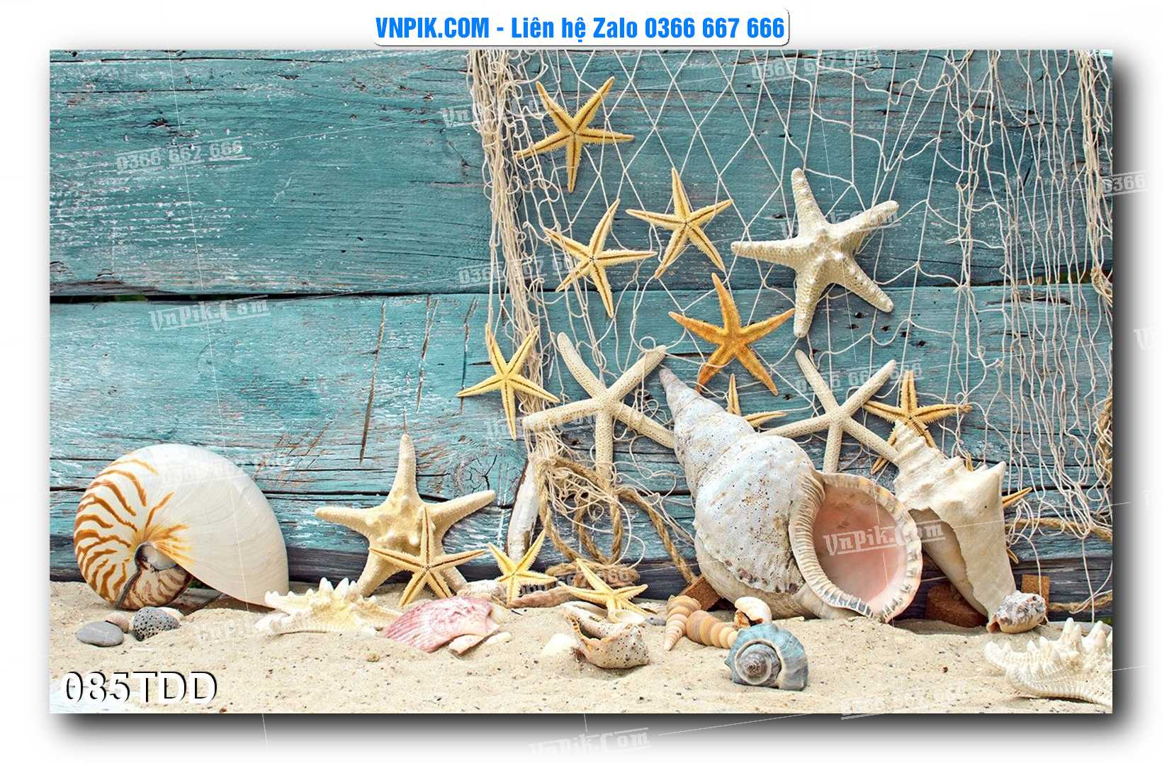 Tranh đại dương – cá heo 3D – tranh bể cá 085TDD
