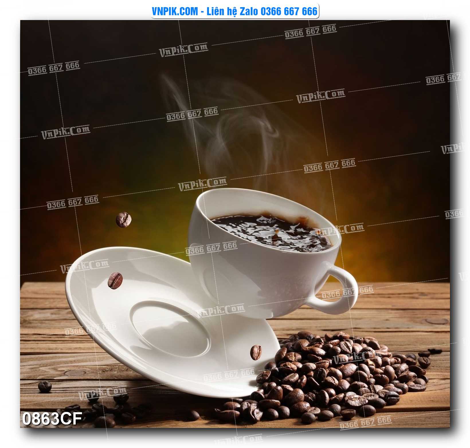 Tranh tường trang trí quán cà phê – trà chanh – trà sữa mã 0863CF