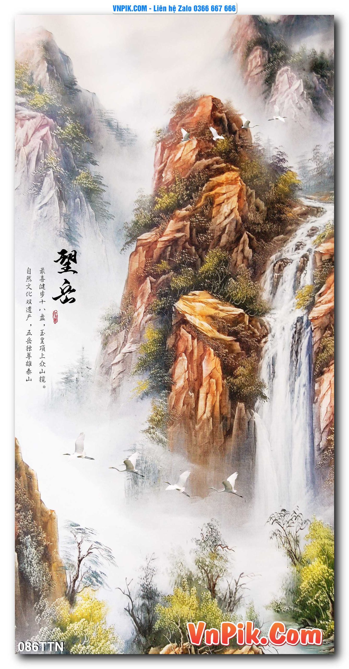 Tranh thác nước – Tranh phong thủy – Tranh treo tường mã 086TTN