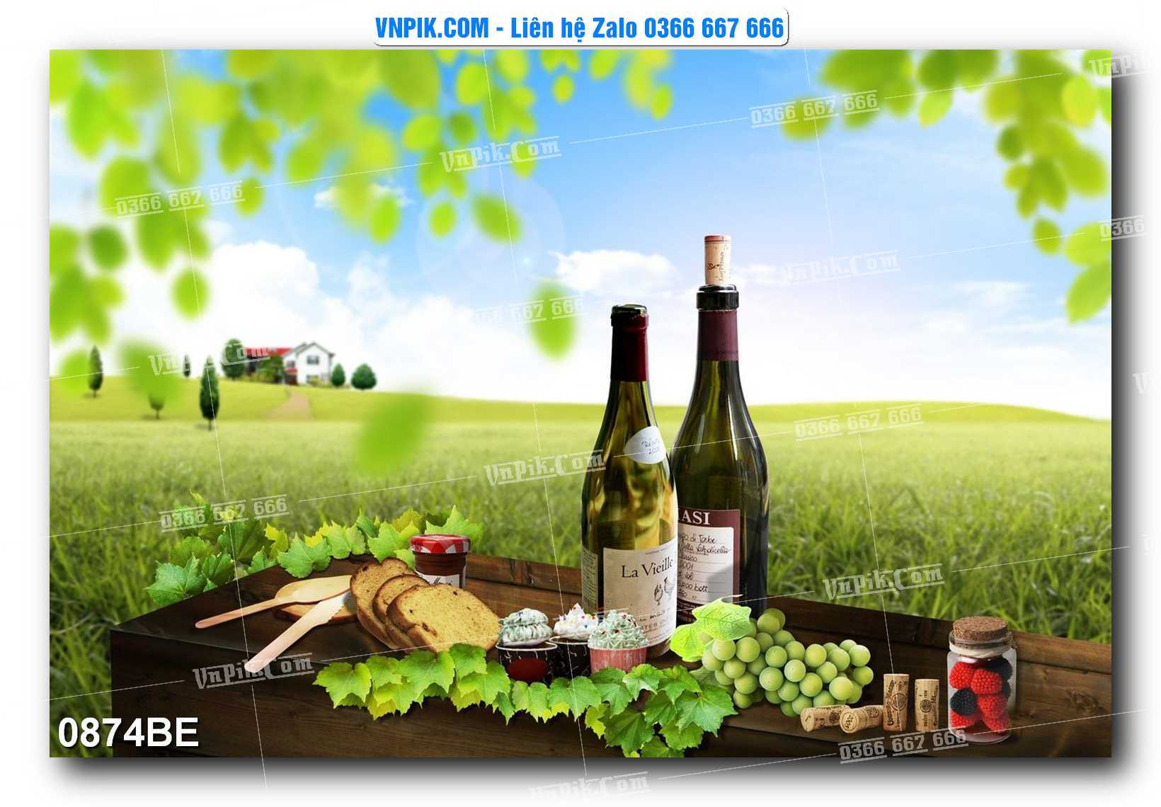 Tranh treo tường trang trí phòng bếp đẹp mã 0874BE