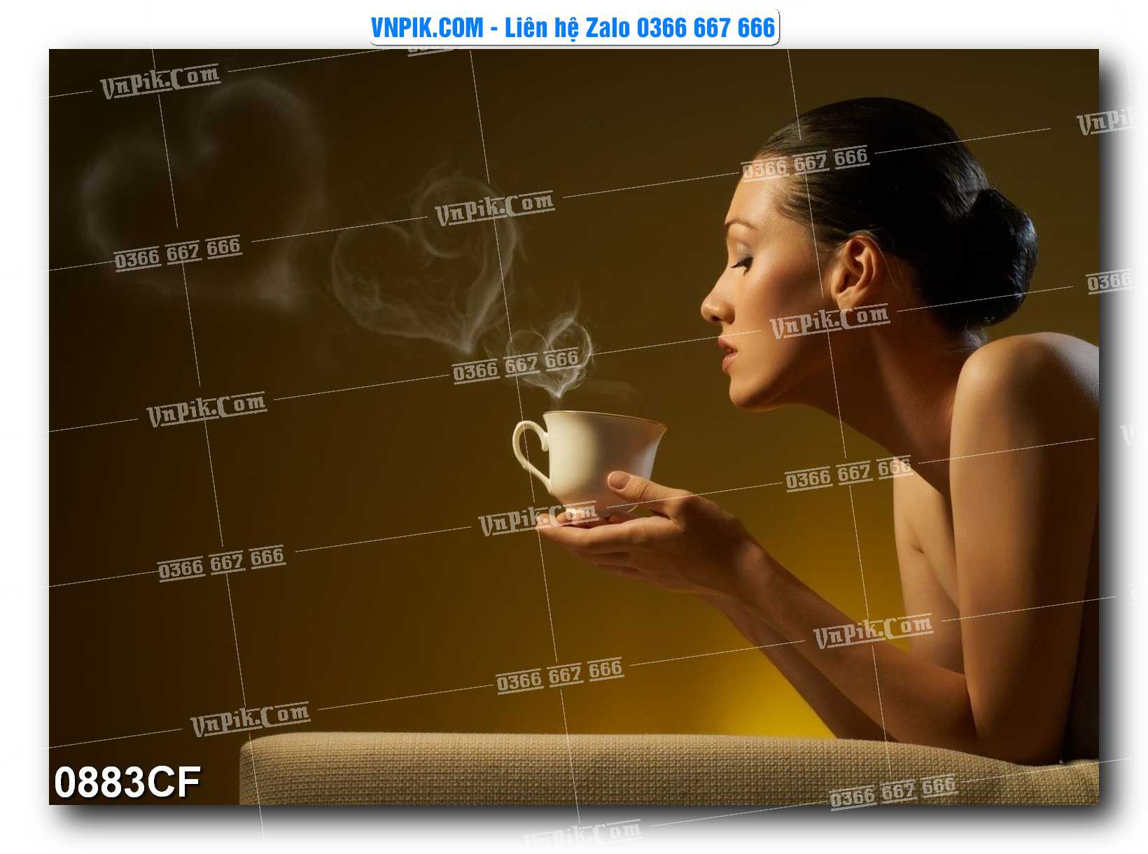 Tranh tường trang trí quán cà phê – trà chanh – trà sữa mã 0883CF