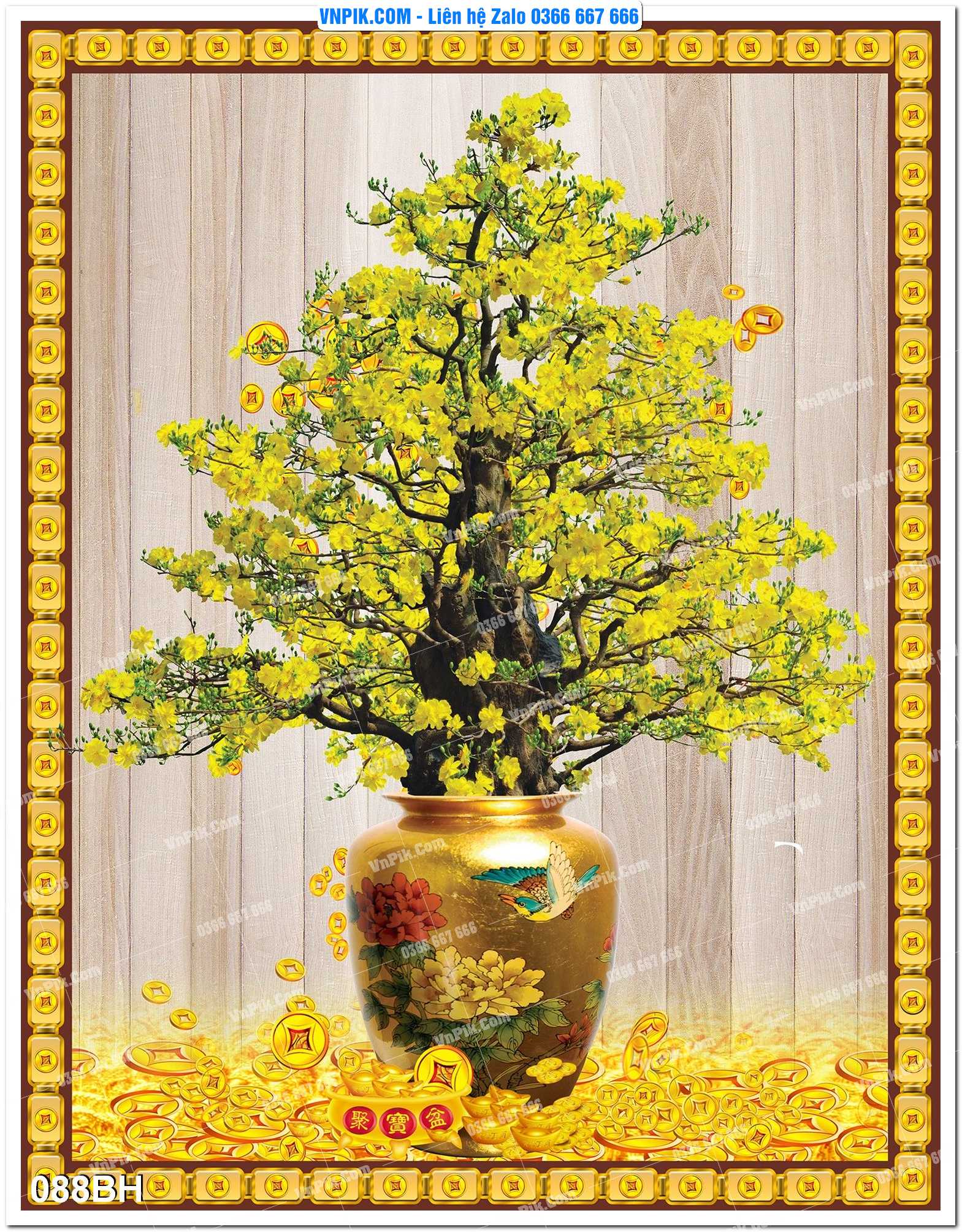 Tranh bình hoa nghệ thuật 088BH