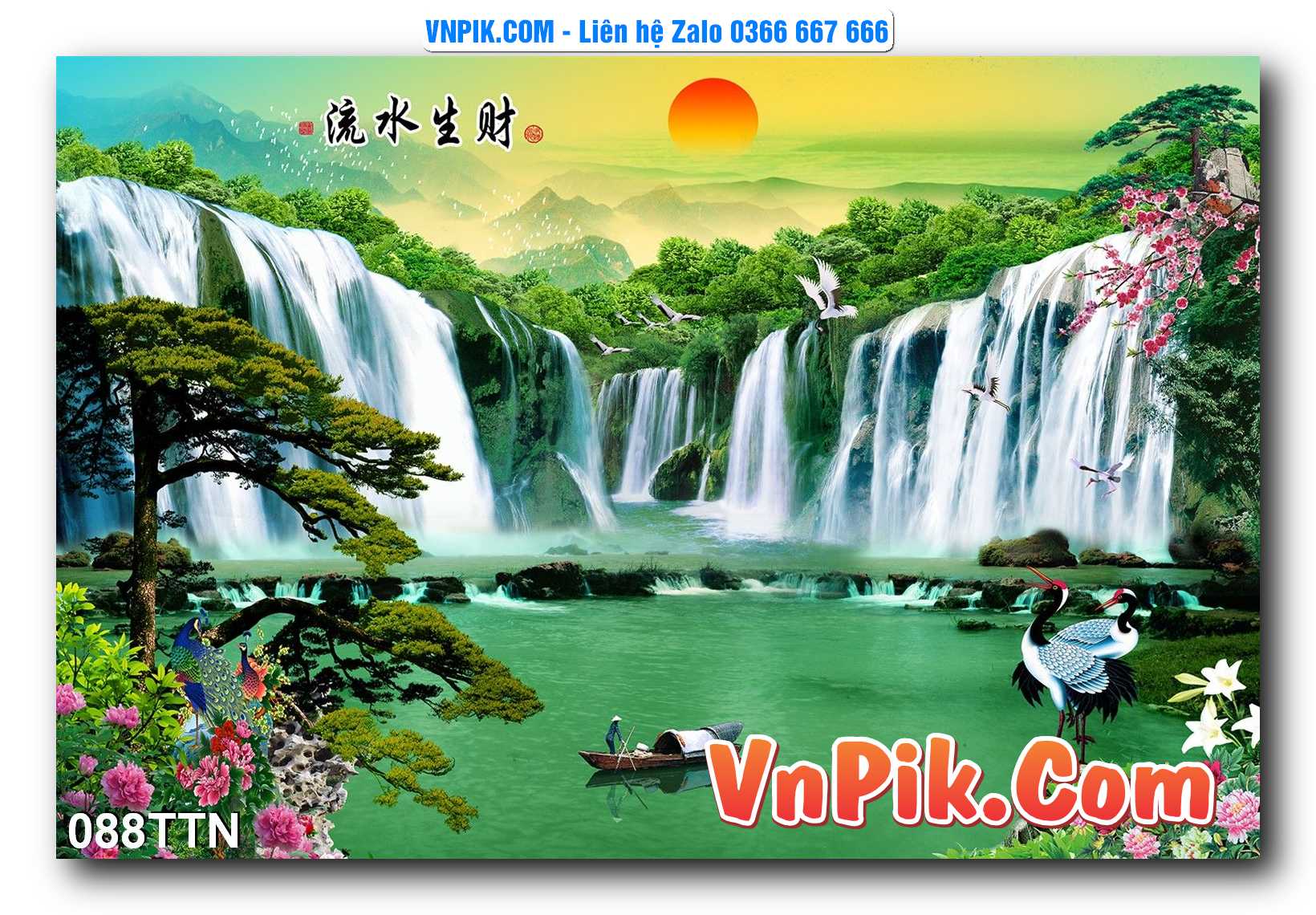 Tranh thác nước – Tranh phong thủy – Tranh treo tường mã 088TTN