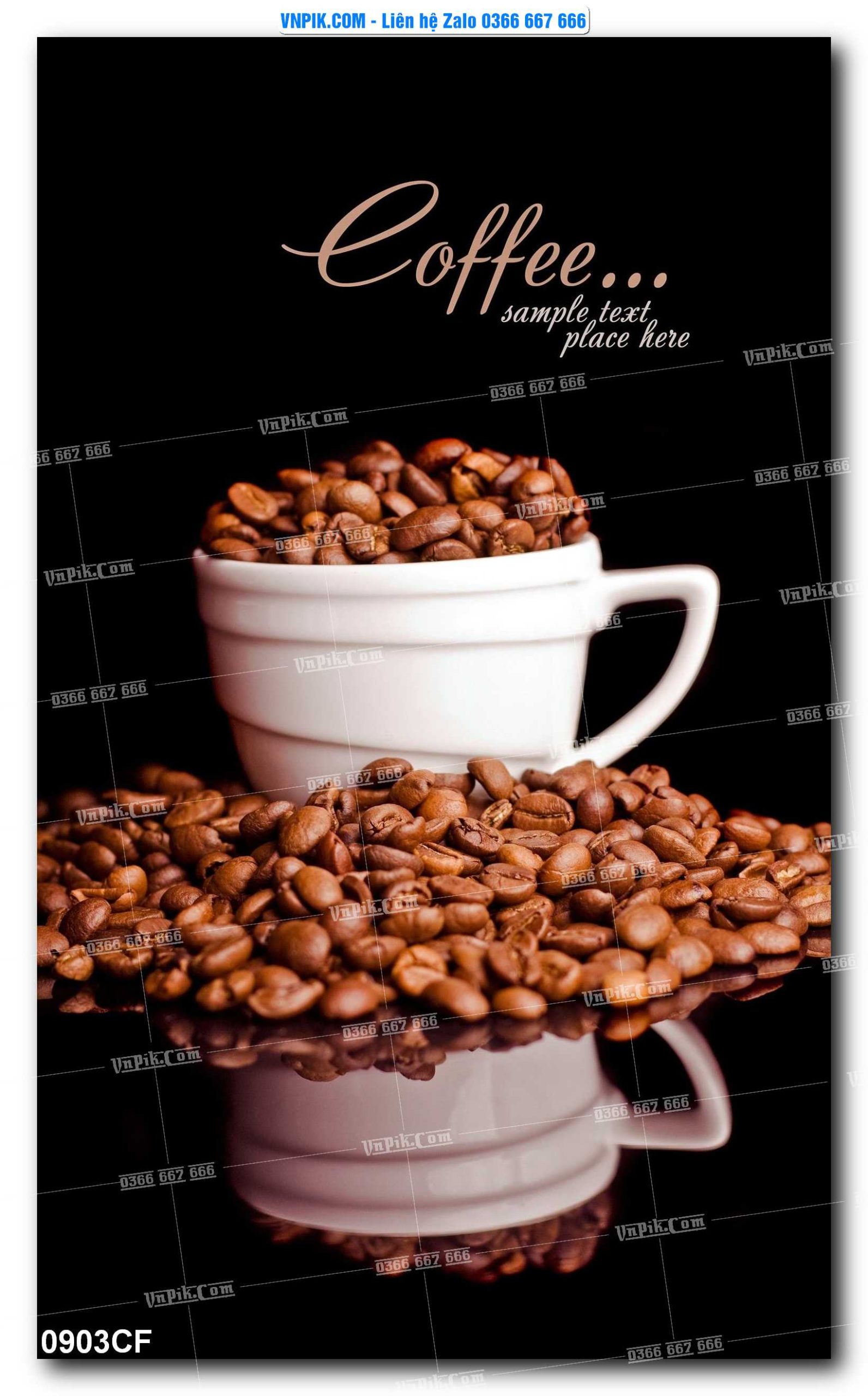 Tranh tường trang trí quán cà phê – trà chanh – trà sữa mã 0903CF