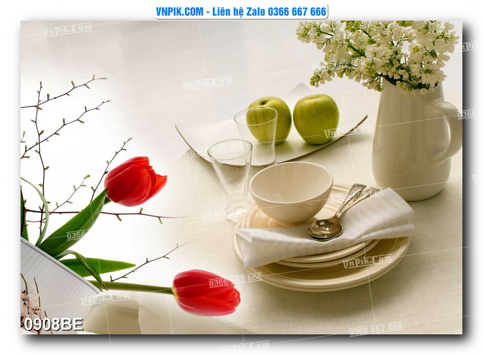 Tranh treo tường trang trí phòng bếp đẹp mã 0908BE