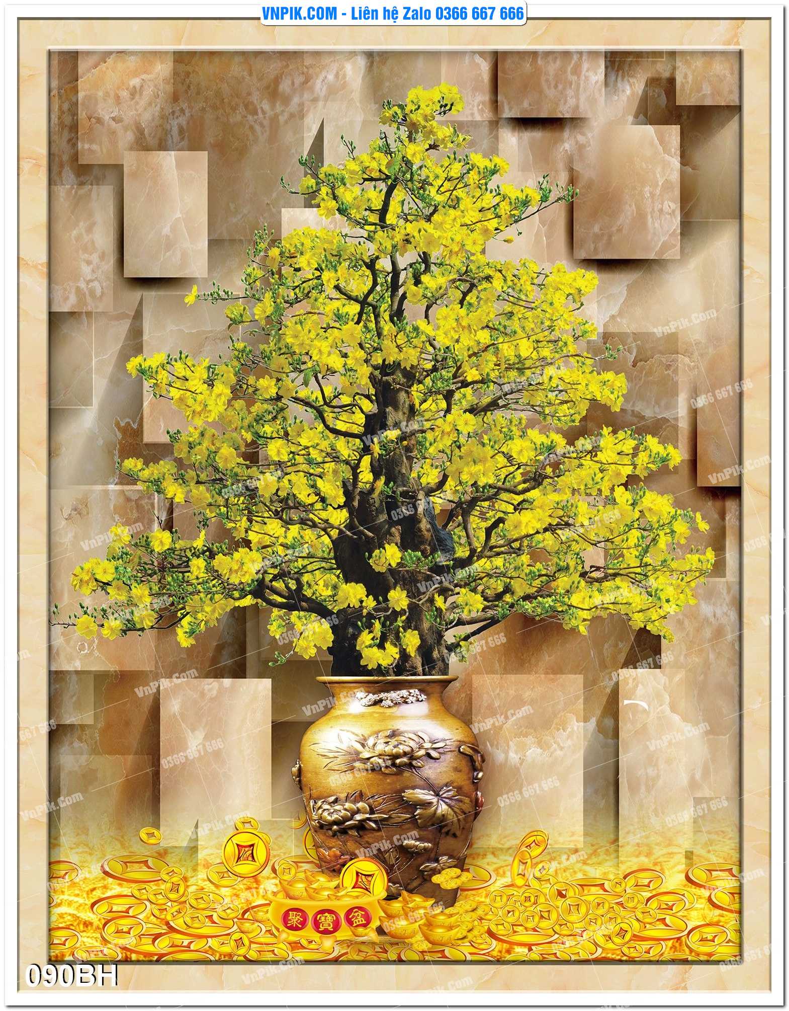 Tranh bình hoa nghệ thuật 090BH