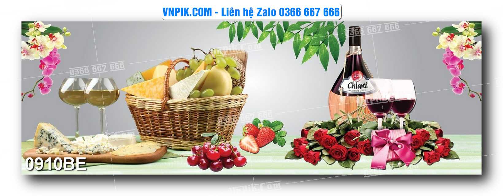 Tranh treo tường trang trí phòng bếp đẹp mã 0910BE