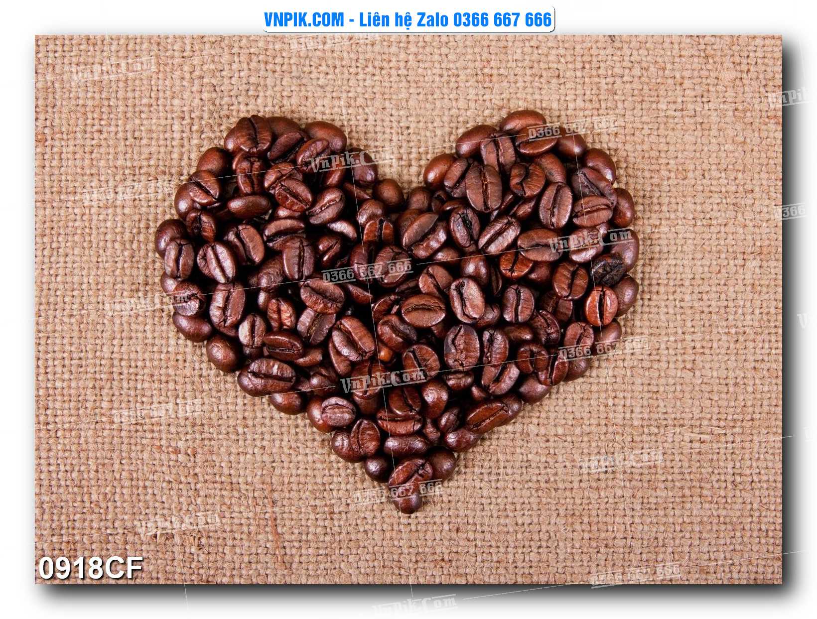 Tranh tường trang trí quán cà phê – trà chanh – trà sữa mã 0918CF