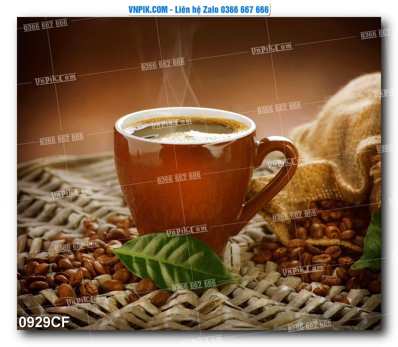 Tranh tường trang trí quán cà phê – trà chanh – trà sữa mã 0929CF