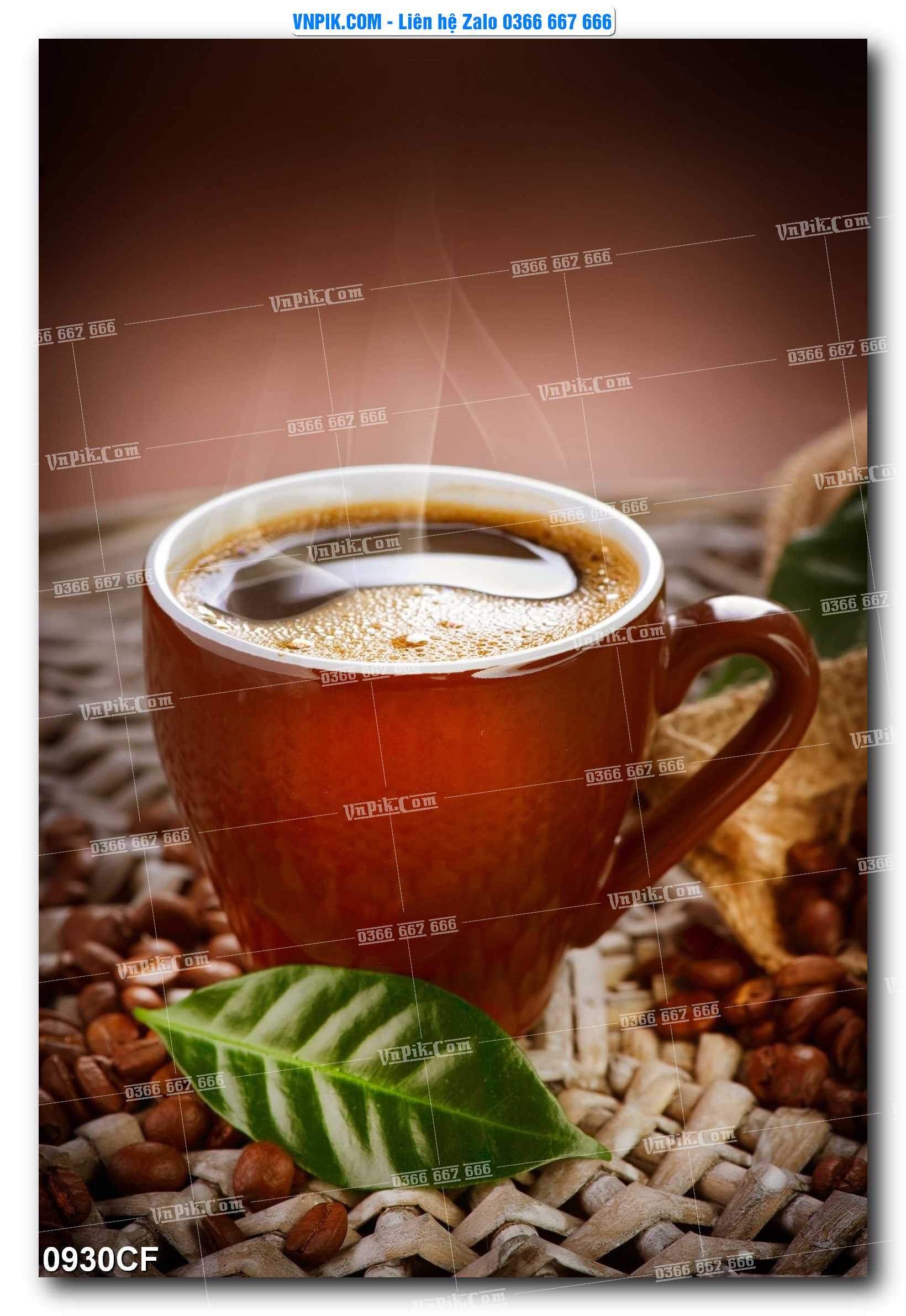 Tranh tường trang trí quán cà phê – trà chanh – trà sữa mã 0930CF