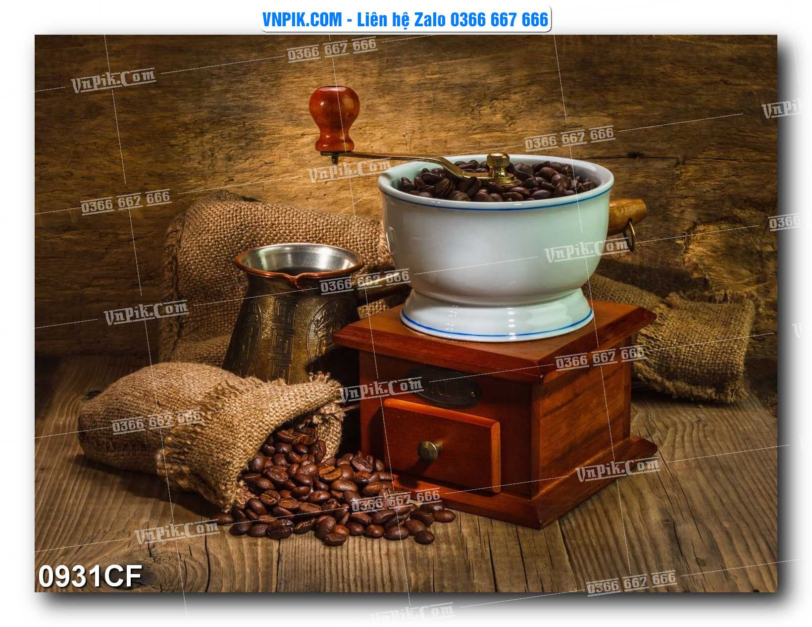 Tranh tường trang trí quán cà phê – trà chanh – trà sữa mã 0931CF