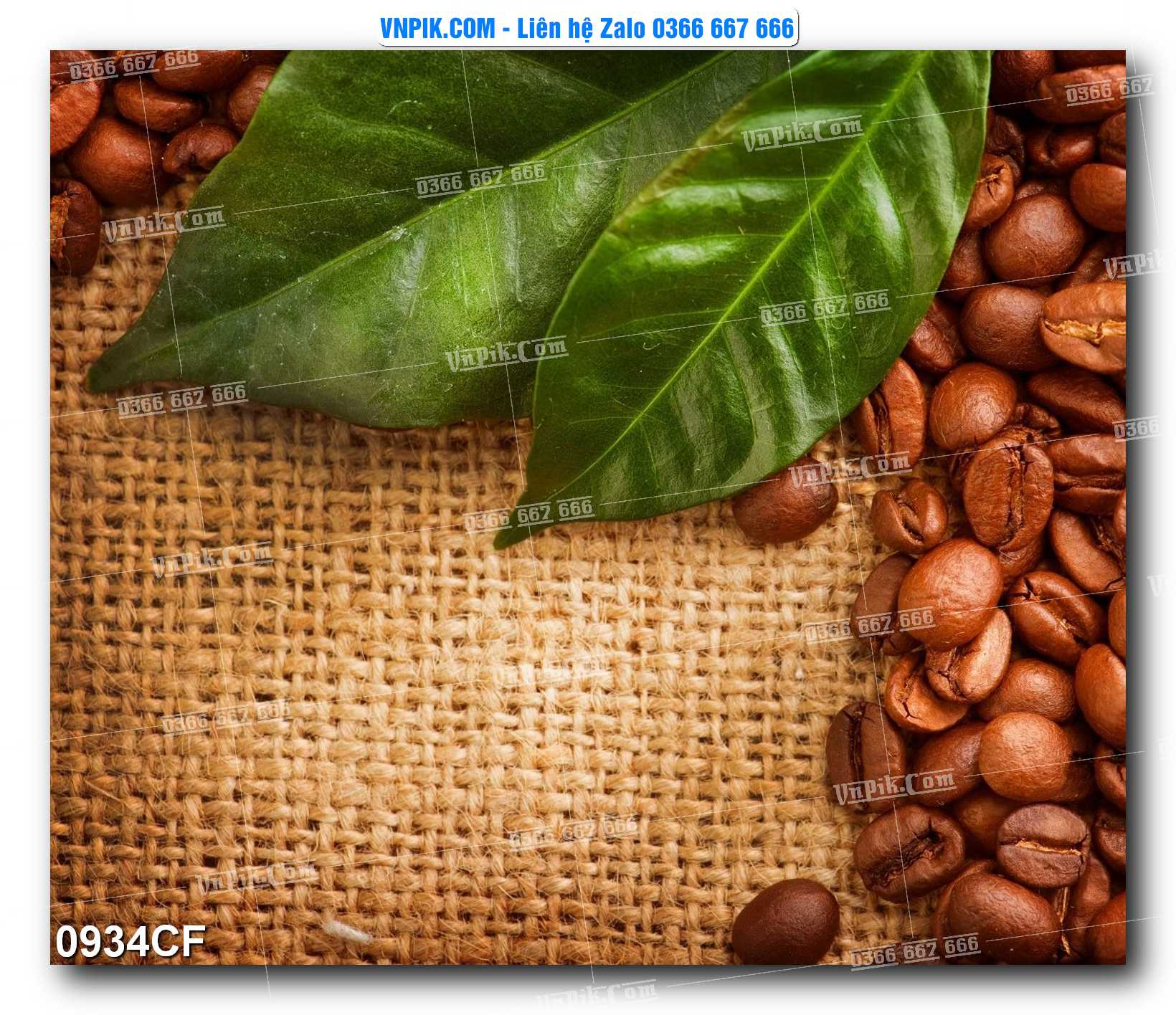 Tranh tường trang trí quán cà phê – trà chanh – trà sữa mã 0934CF