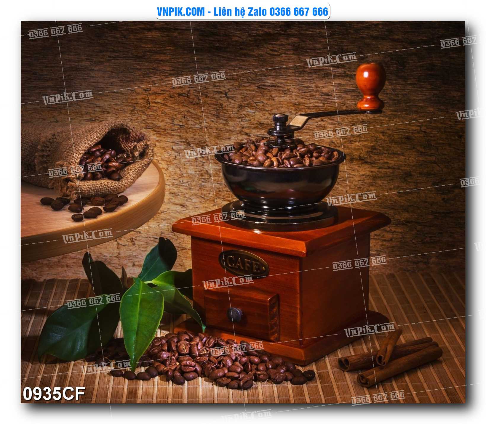Tranh tường trang trí quán cà phê – trà chanh – trà sữa mã 0935CF