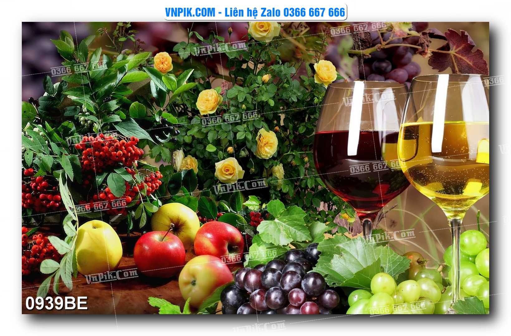 Tranh treo tường trang trí phòng bếp đẹp mã 0939BE