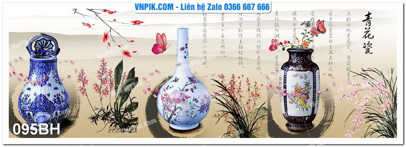 Tranh bình hoa nghệ thuật 095BH