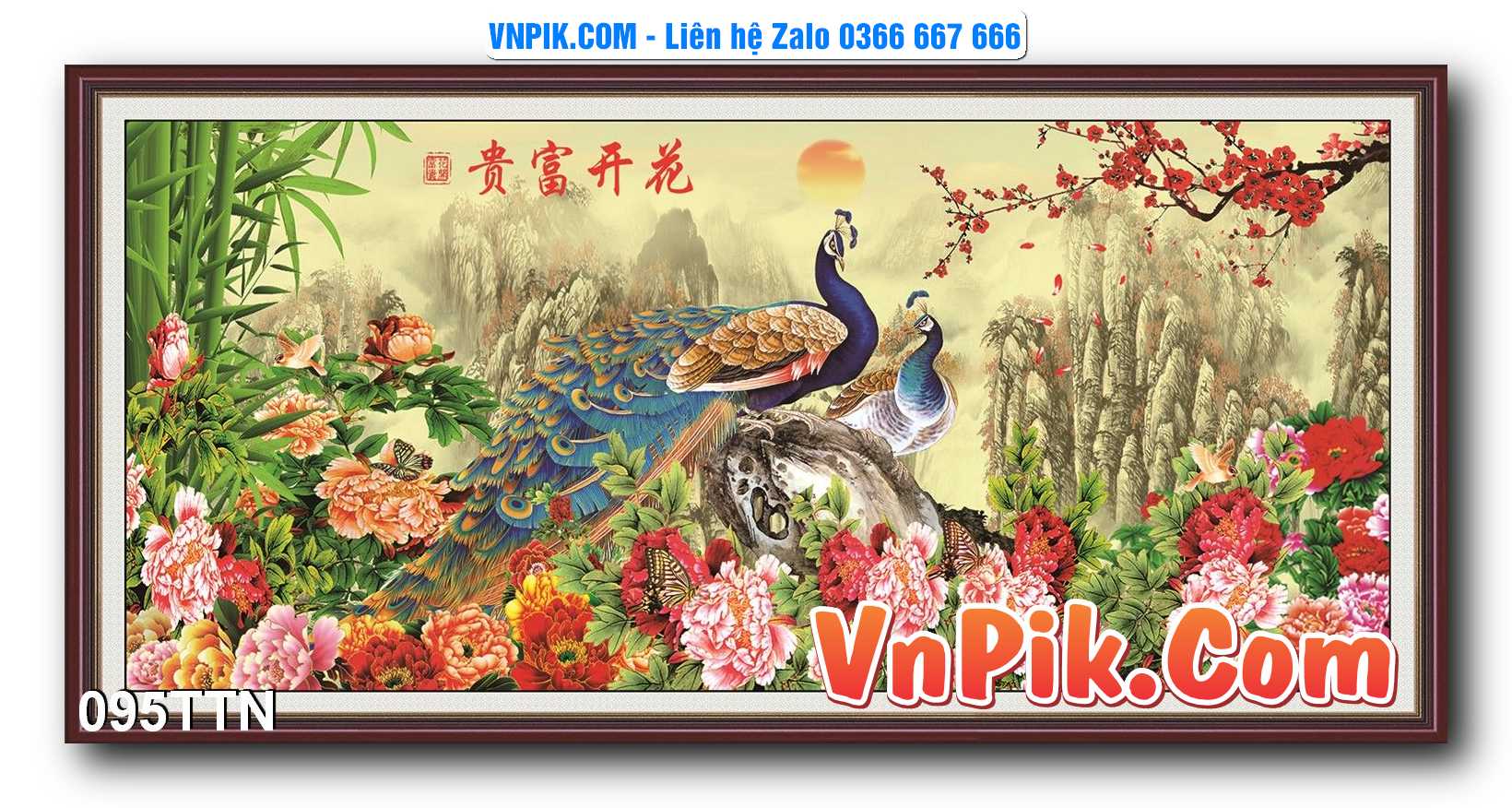 Tranh thác nước – Tranh phong thủy – Tranh treo tường mã 095TTN