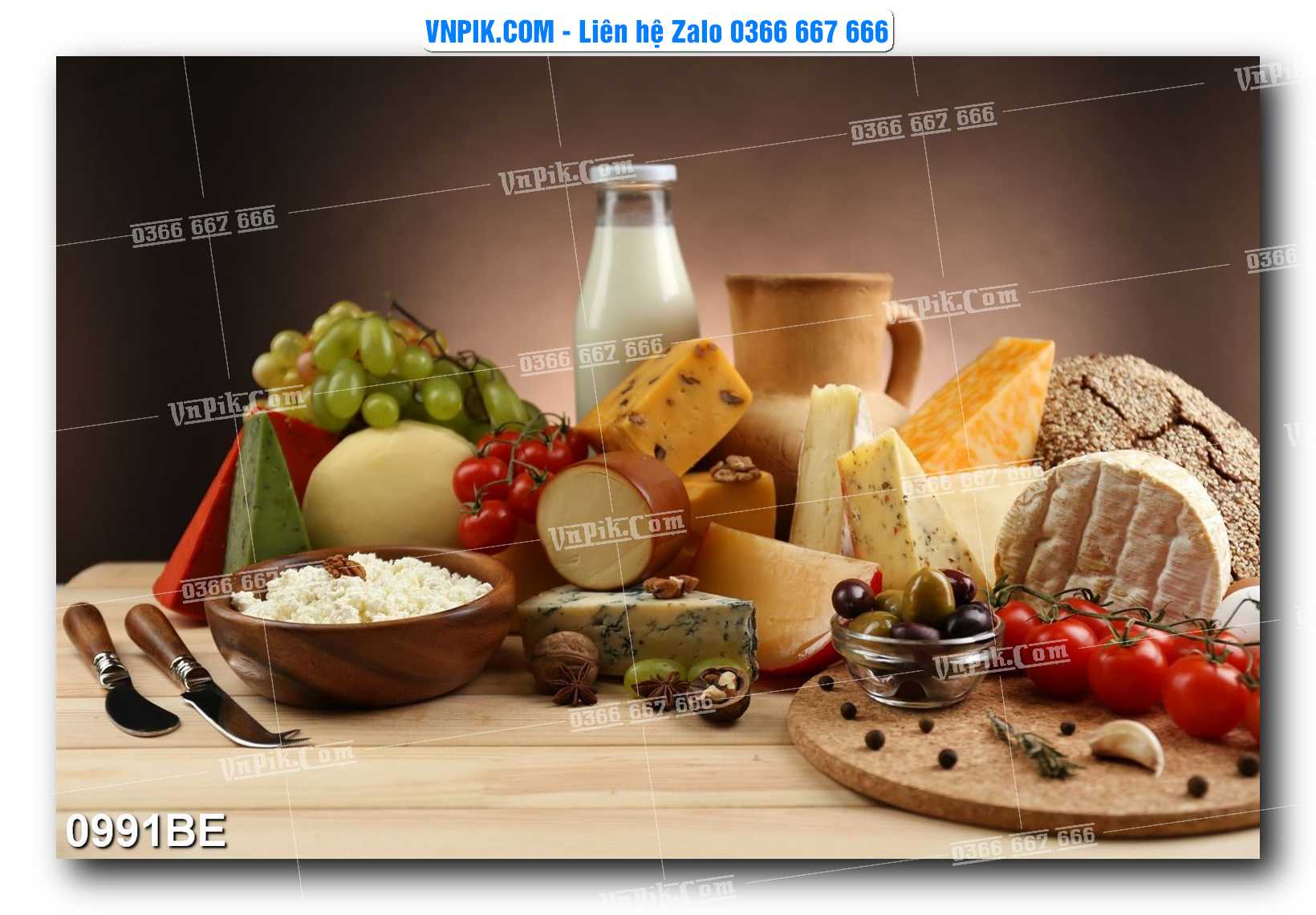 Tranh treo tường trang trí phòng bếp đẹp mã 0991BE