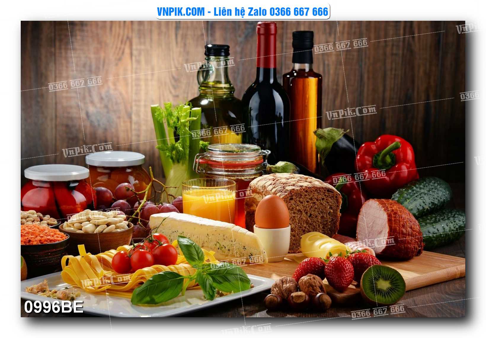 Tranh treo tường trang trí phòng bếp đẹp mã 0996BE