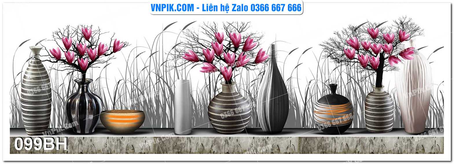 Tranh bình hoa nghệ thuật 099BH