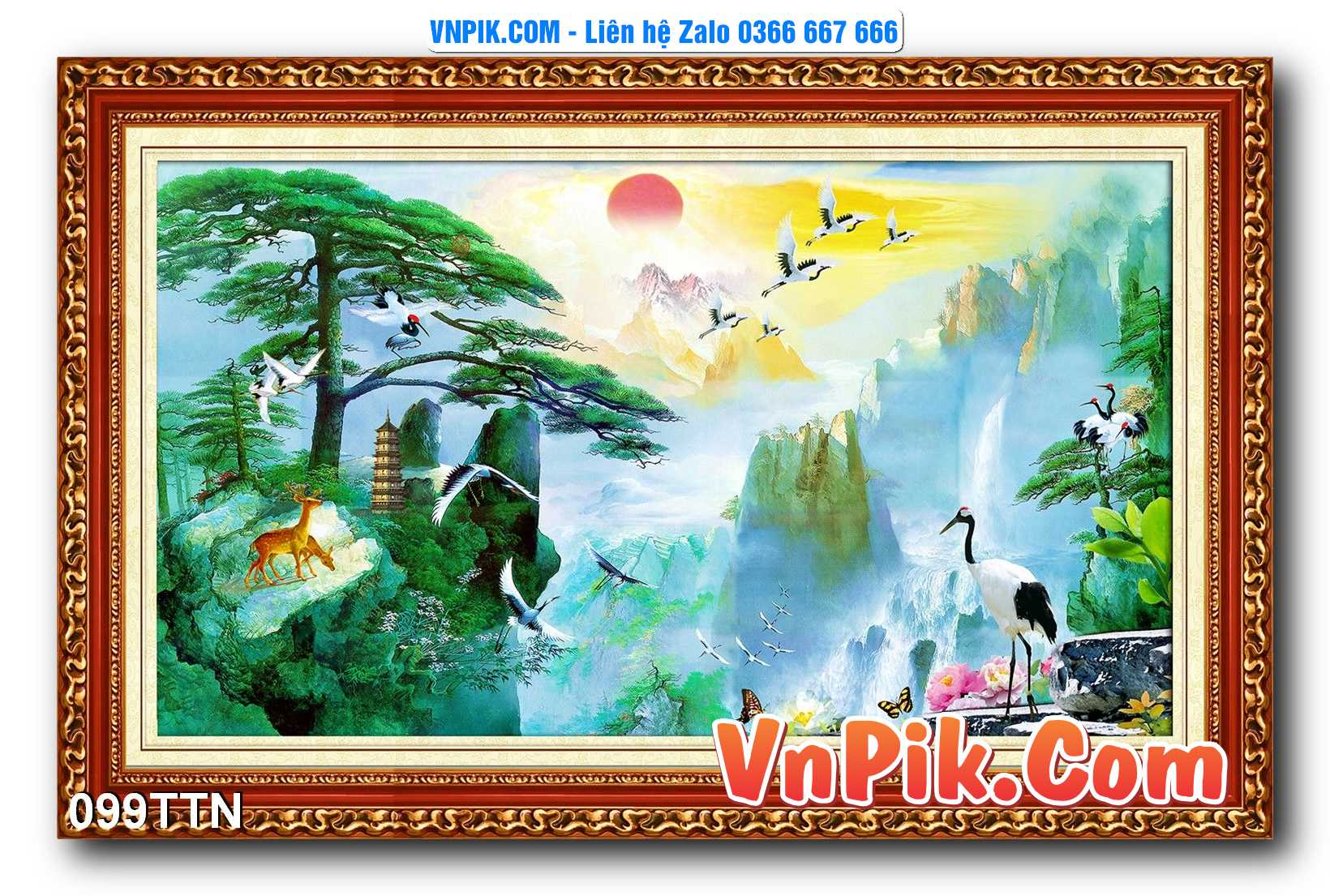 Tranh thác nước – Tranh phong thủy – Tranh treo tường mã 099TTN