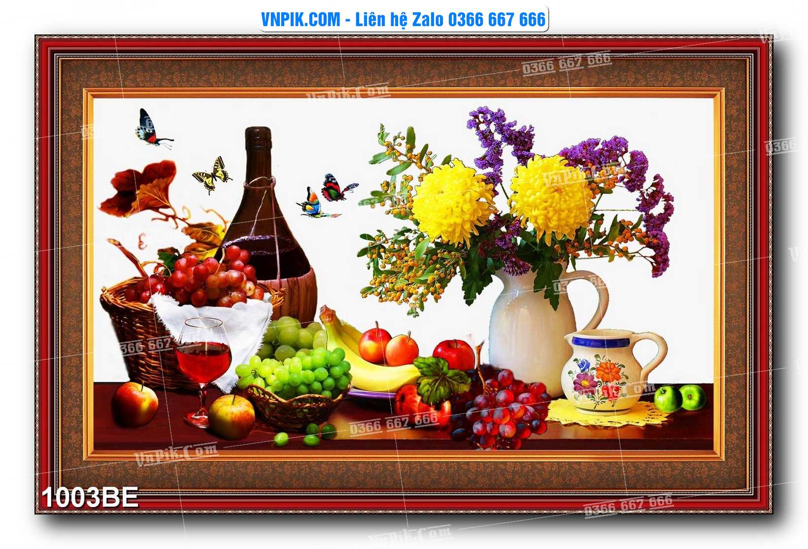 Tranh treo tường trang trí phòng bếp đẹp mã 1003BE