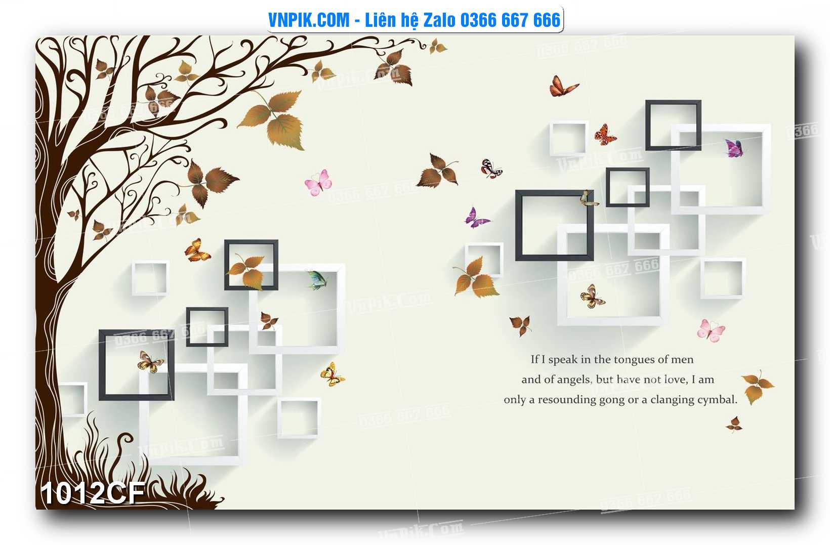 Tranh tường trang trí quán cà phê – trà chanh – trà sữa mã 1012CF